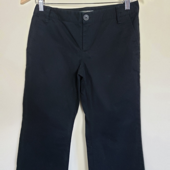 Banana Republic Thick Warm Brushed Cotton Black Size 0 Bootcut Pants - Picture 1 of 8